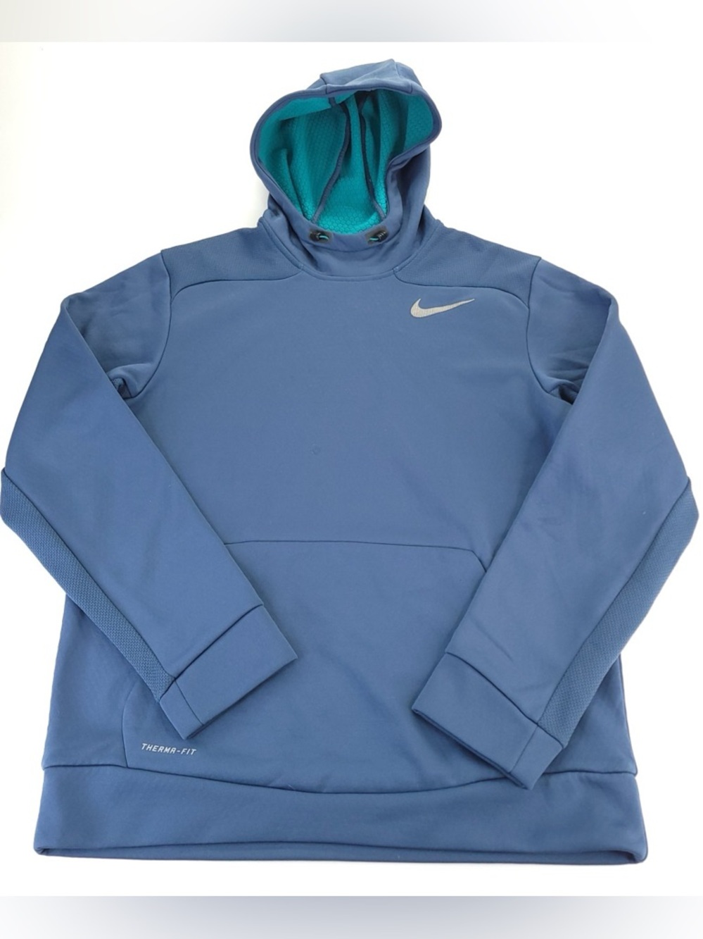 Nike Men’s Blue Hoodie with Teal Lined Hood